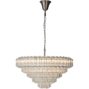 Calista Extra Large 85cm 12 Light 5 Tier Chandelier, Brushed Nickel