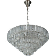 Calista Extra Large 85cm 12 Light 5 Tier Chandelier, Brushed Nickel