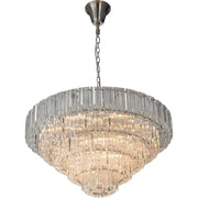 Calista Extra Large 85cm 12 Light 5 Tier Chandelier, Brushed Nickel