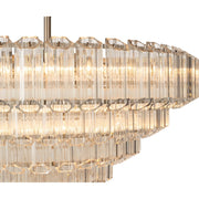 Calista Extra Large 85cm 12 Light 5 Tier Chandelier, Brushed Nickel