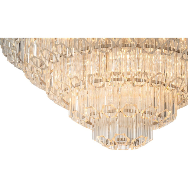 Calista Extra Large 85cm 12 Light 5 Tier Chandelier, Brushed Nickel