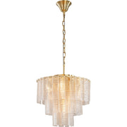 Alara Small 40cm 3 Tier 5 Light Chandelier Satin Brass