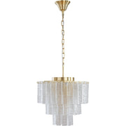 Alara Small 40cm 3 Tier 5 Light Chandelier Satin Brass