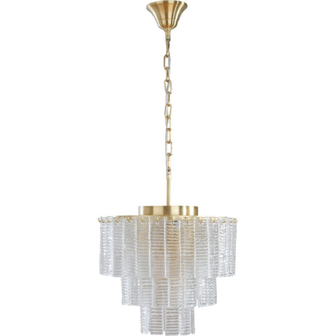 Alara Small 40cm 3 Tier 5 Light Chandelier Satin Brass