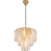 Alara Small 40cm 3 Tier 5 Light Chandelier Satin Brass