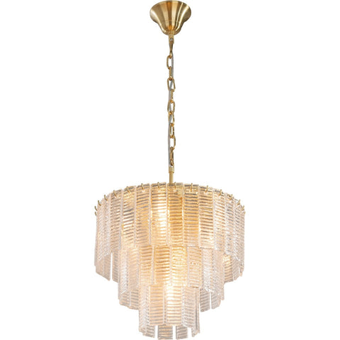 Alara Small 40cm 3 Tier 5 Light Chandelier Satin Brass