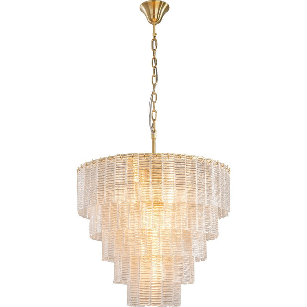 Alara Medium 60cm 9 Light 5 Tier Chandelier Satin Brass