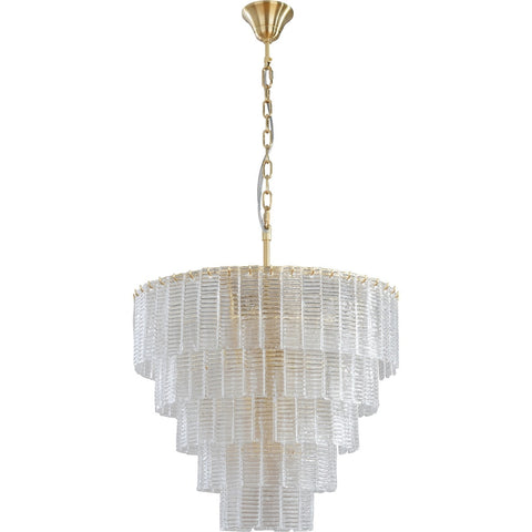 Alara Medium 60cm 9 Light 5 Tier Chandelier Satin Brass
