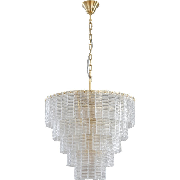 Alara Medium 60cm 9 Light 5 Tier Chandelier Satin Brass