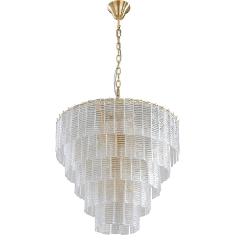 Alara Medium 60cm 9 Light 5 Tier Chandelier Satin Brass