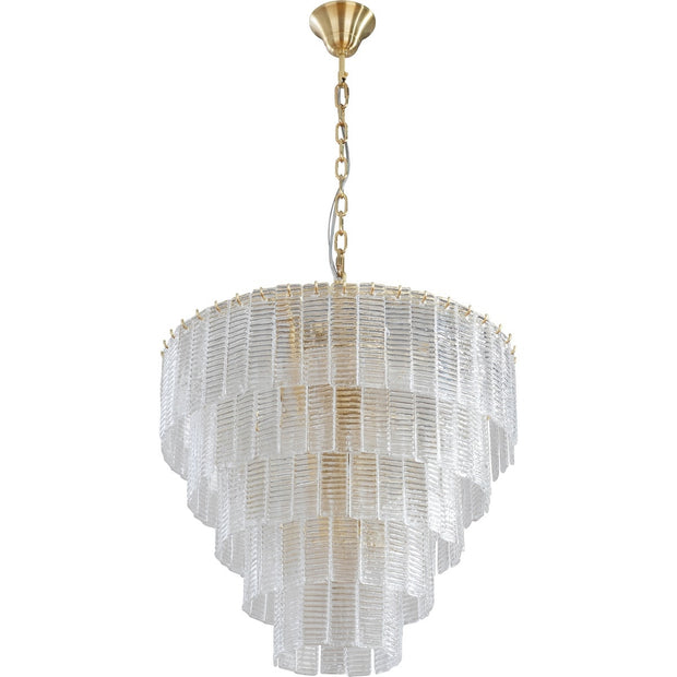 Alara Medium 60cm 9 Light 5 Tier Chandelier Satin Brass