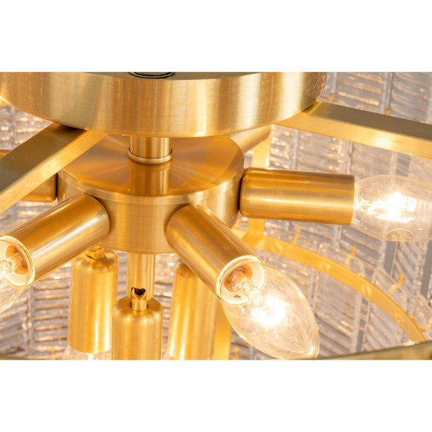Alara Medium 60cm 9 Light 5 Tier Chandelier Satin Brass