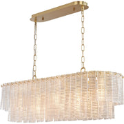 Alara 100cm 5 Light Bench Chandelier Satin Brass