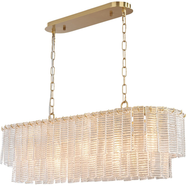 Alara 100cm 5 Light Bench Chandelier Satin Brass