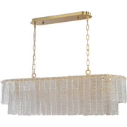 Alara 100cm 5 Light Bench Chandelier Satin Brass