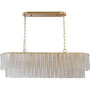 Alara 100cm 5 Light Bench Chandelier Satin Brass