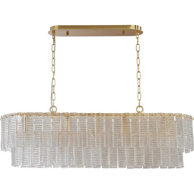 Alara 100cm 5 Light Bench Chandelier Satin Brass