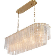 Alara 100cm 5 Light Bench Chandelier Satin Brass