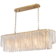Alara 100cm 5 Light Bench Chandelier Satin Brass