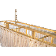 Alara 100cm 5 Light Bench Chandelier Satin Brass