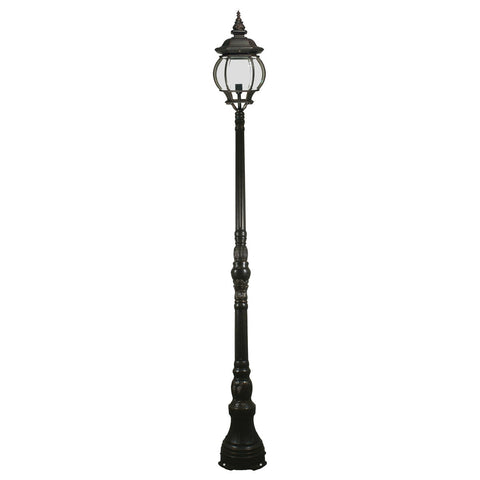 Flinders Large IP44 Domain Outdoor Garden Post Light Antique Bronze