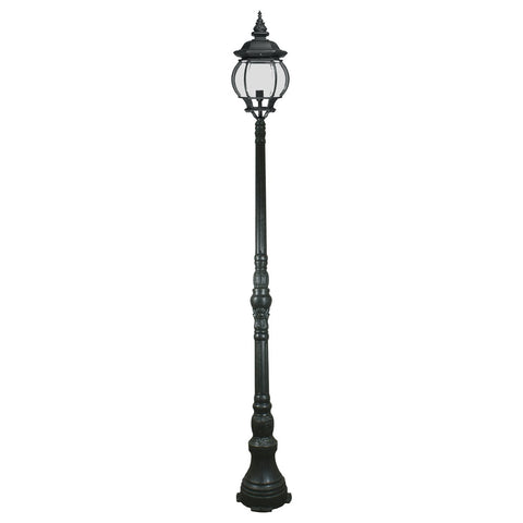Flinders Large IP44 Domain Outdoor Garden Post Light Antique Black