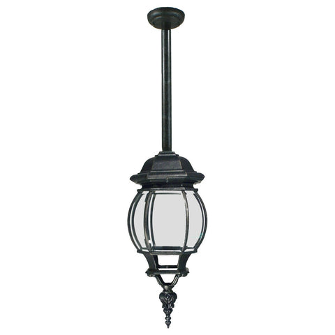 Flinders Large IP44 Outdoor Rod Pendant Antique Black