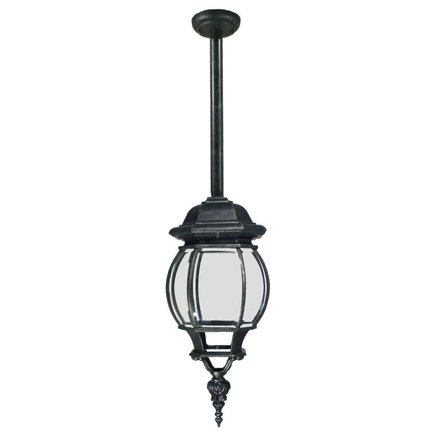 Flinders Large IP44 Outdoor Rod Pendant Antique Black