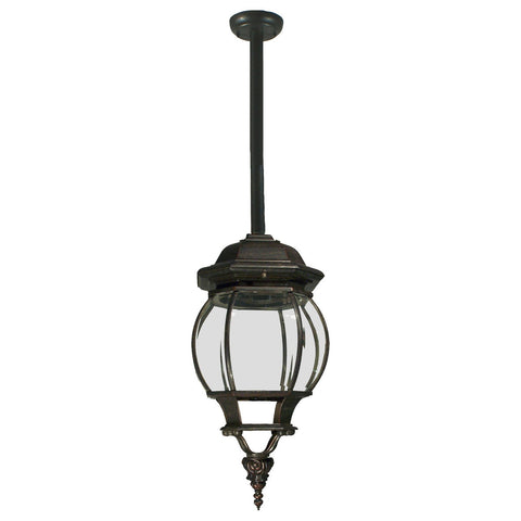 Flinders Large IP44 Outdoor Rod Pendant Antique Bronze