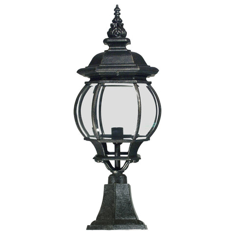 Flinders Large IP44 Outdoor Pillar Mount Antique Black