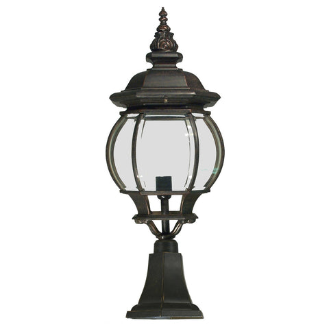 Flinders Large IP44 Outdoor Pillar Mount Antique Bronze