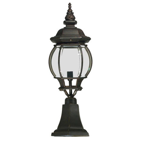 Flinders Medium IP44 Outdoor Pillar Mount Antique Bronze