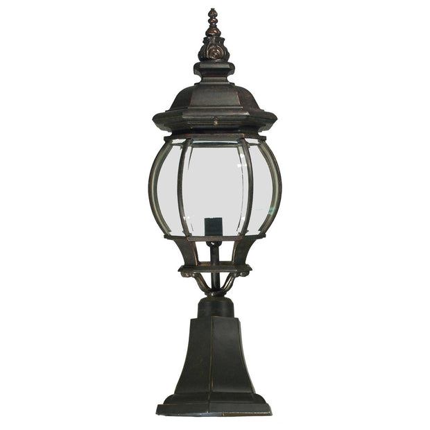 Flinders Medium IP44 Outdoor Pillar Mount Antique Bronze