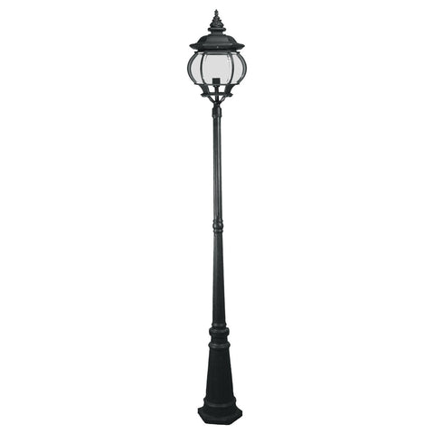 Flinders Large IP44 Standard Outdoor Garden Post Light Antique Black