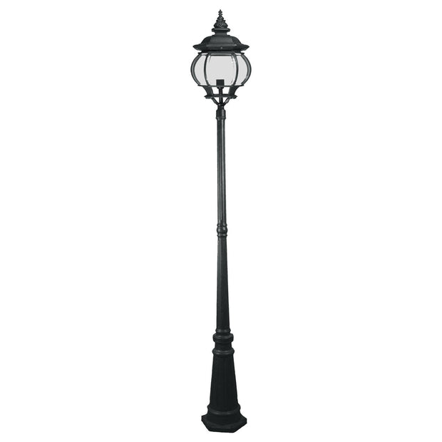 Flinders Large IP44 Standard Outdoor Garden Post Light Antique Black