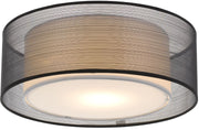 LORIA White and Black Double Drum 40cm DIY Batten Fix