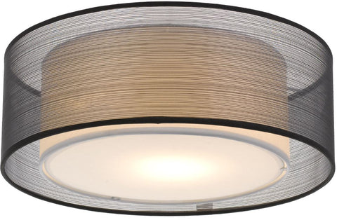LORIA White and Black Double Drum 40cm DIY Batten Fix