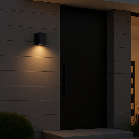 LORSA 1 LIGHT WALL LAMP 9w CCT BLACK IP65
