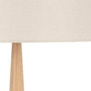 Lovisa Floor Lamp Oak with Cream Linen