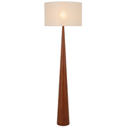 Lovisa Floor Lamp Walnut with Cream Linen