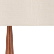 Lovisa Floor Lamp Walnut with Cream Linen
