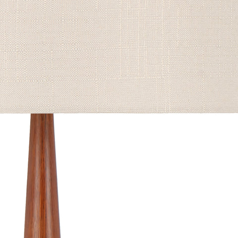 Lovisa Floor Lamp Walnut with Cream Linen