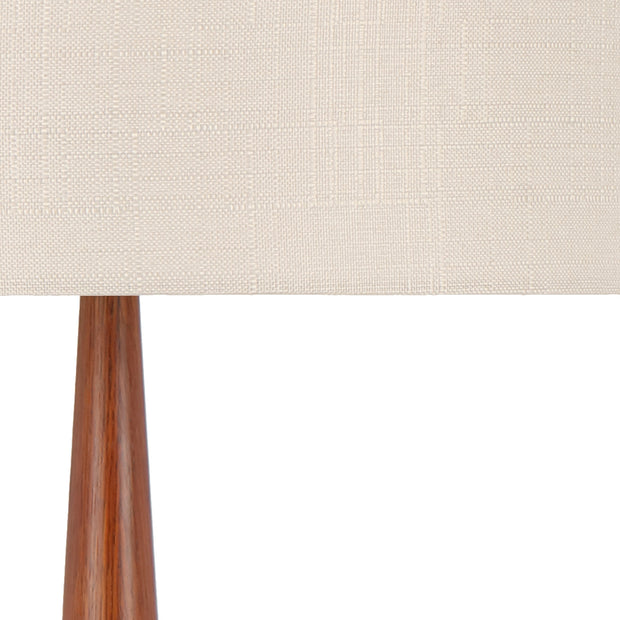 Lovisa Floor Lamp Walnut with Cream Linen