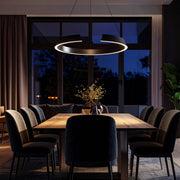 Lucid Round Black Pendant 34w LED CCT