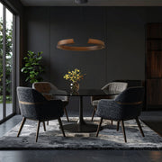 Lucid Round Wood Pendant 34w LED CCT