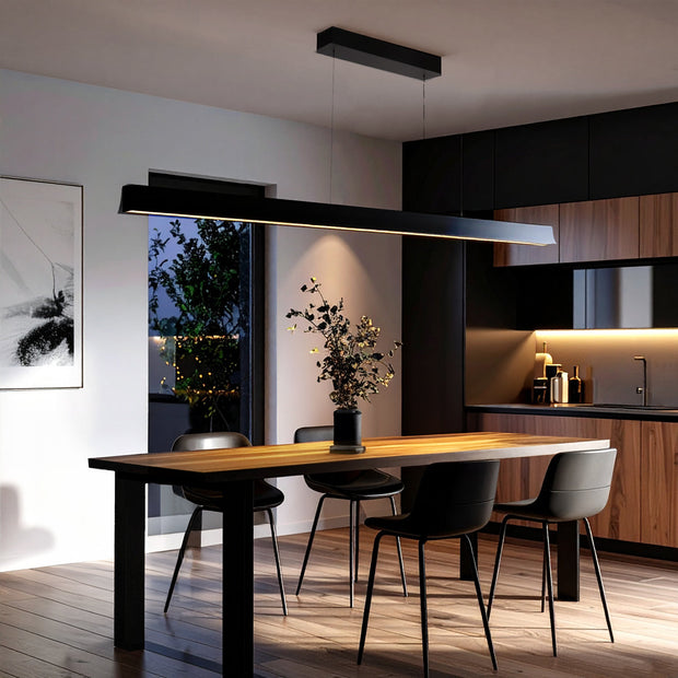 Lucid Linear Black Pendant 34w LED CCT