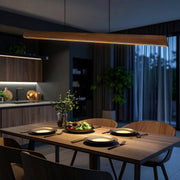 Lucid Linear Wood Pendant 34w LED CCT