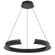 Lucid Round Black Pendant 34w LED CCT