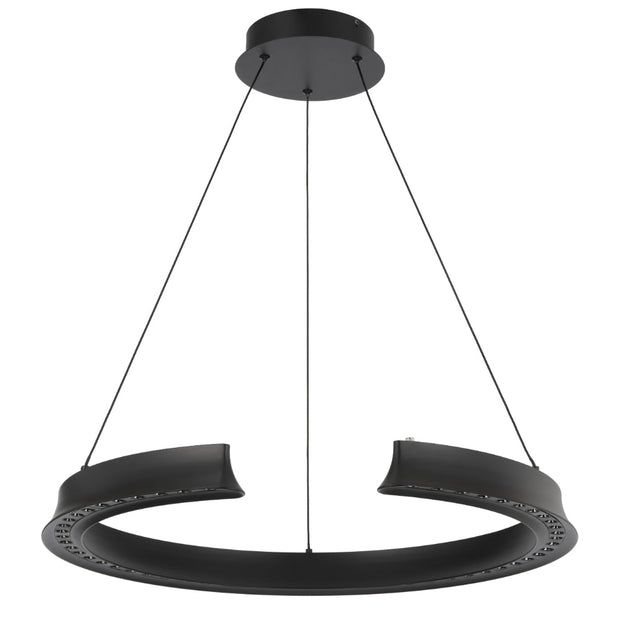 Lucid Round Black Pendant 34w LED CCT