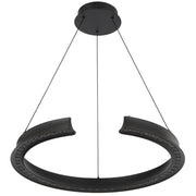 Lucid Round Black Pendant 34w LED CCT